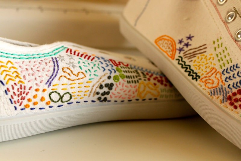 Вышитые кеды