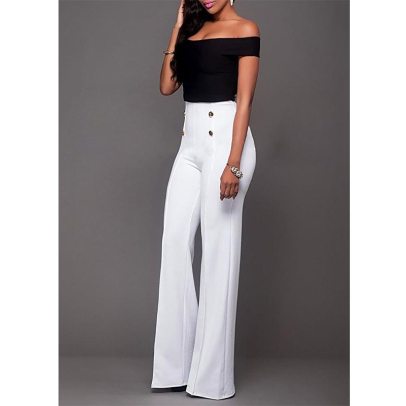 Брюки-палаццо с завышенной талией