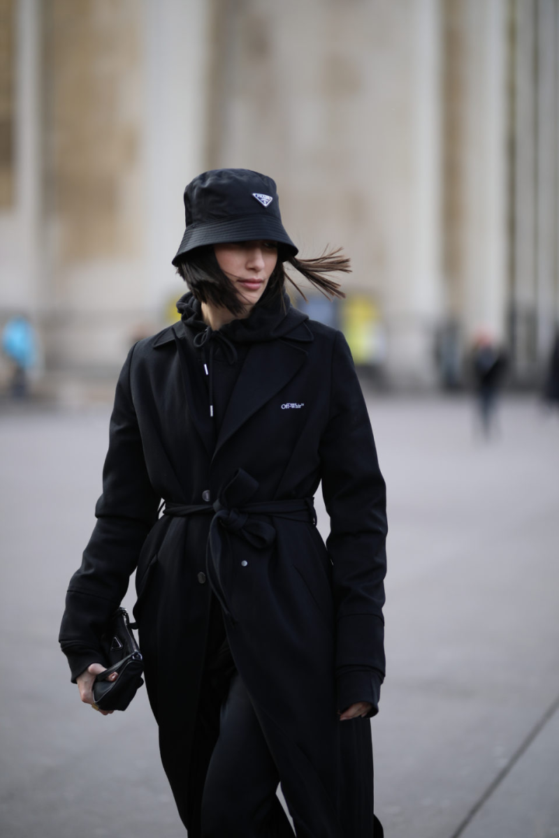 Модные головные уборы к пальто