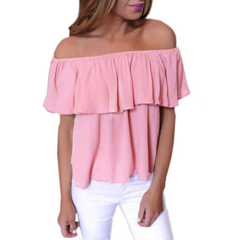 Блузка с открытым плечом