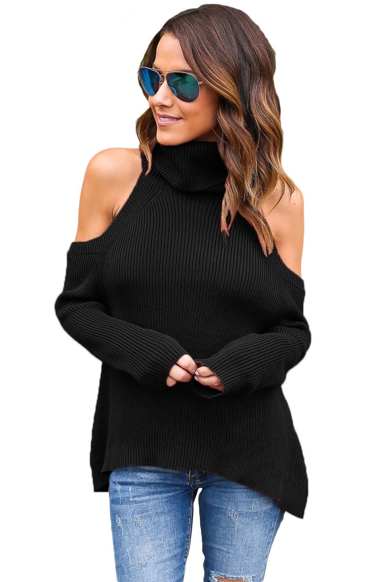 Джемпер с открытыми плечами