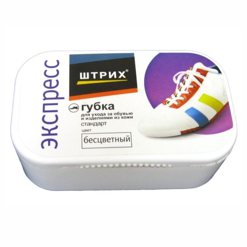 Штрих экспресс губка д/обуви компакт бесцветный /12/96