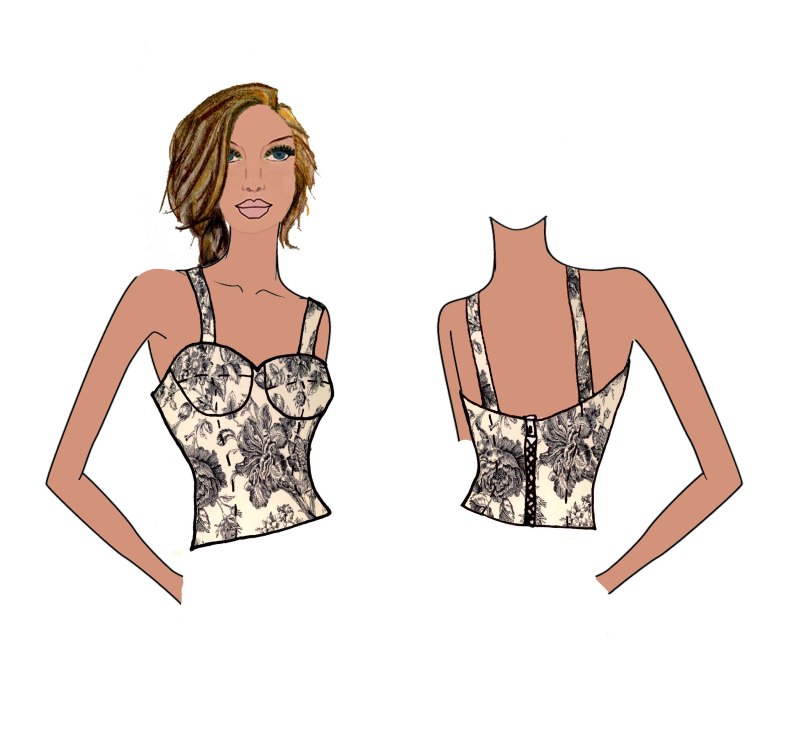 Топ с лифом моделирование