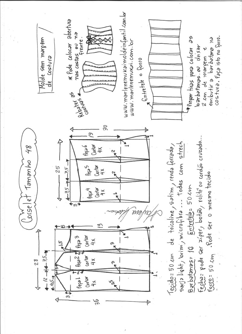 Подгрудный корсет выкройка