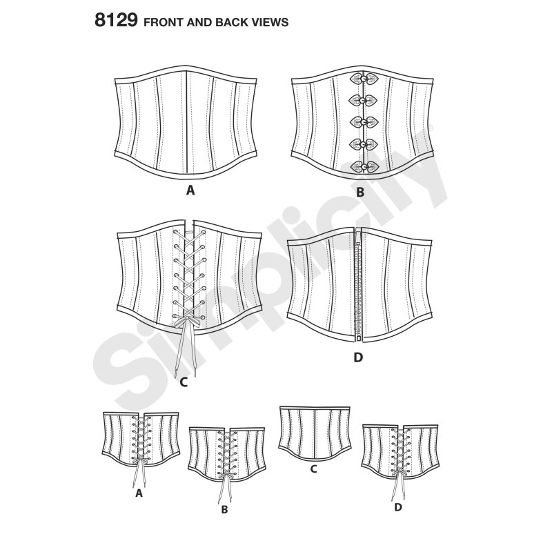 Лекало подгрудного корсета