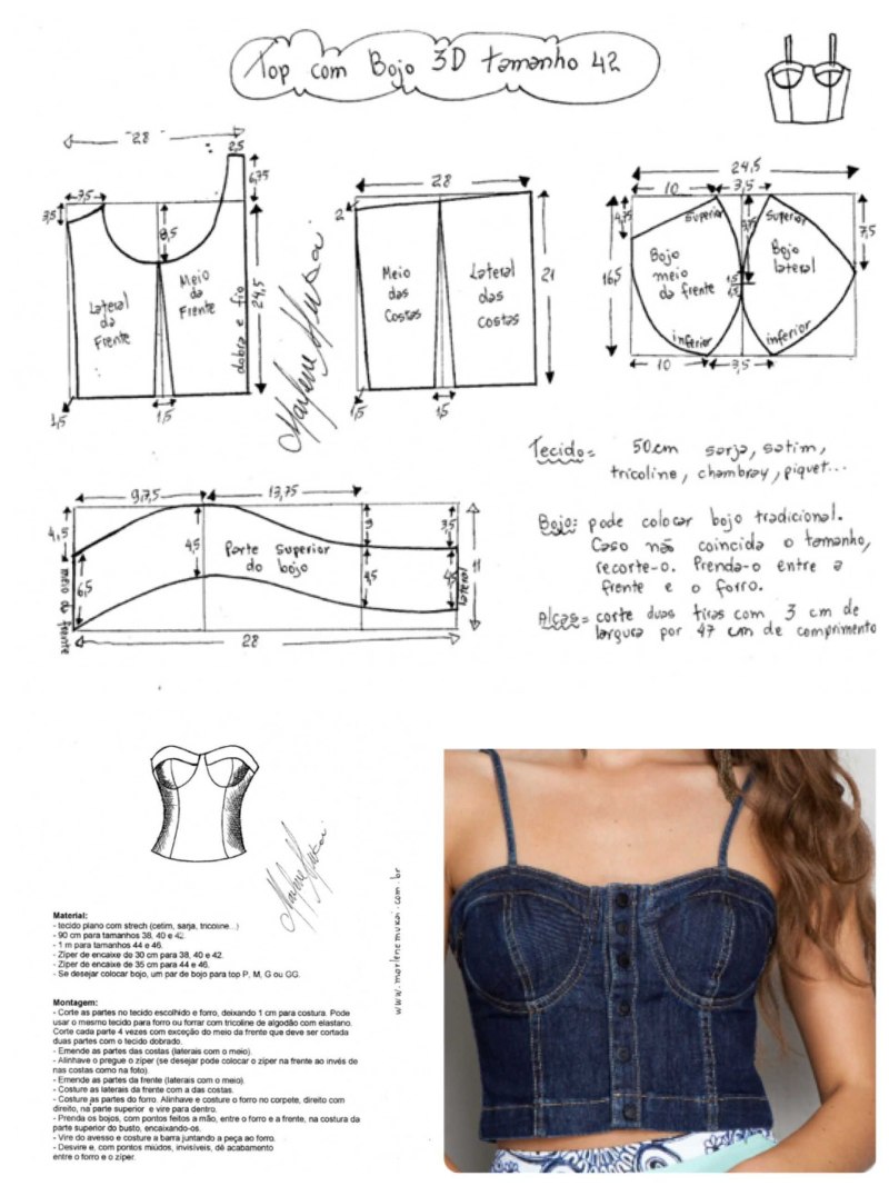 Выкройка корсетов бюстье с отрезной чашкой