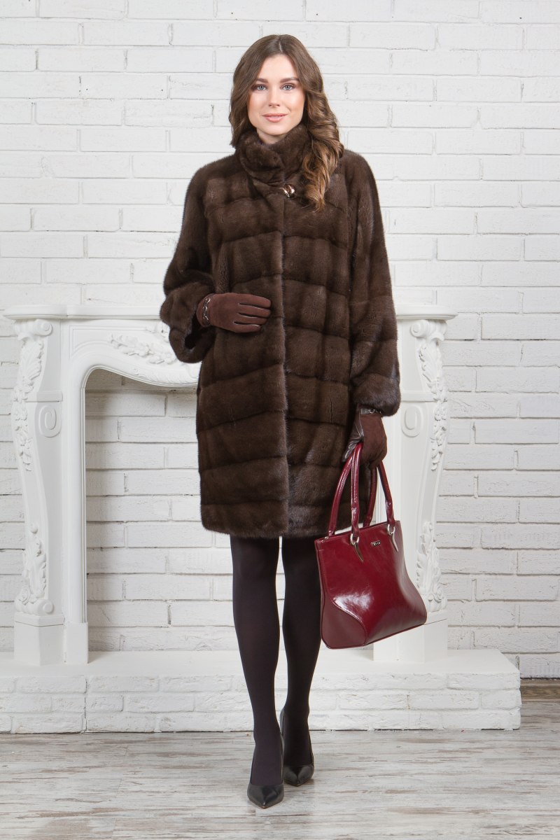 Шуба норковая Capitol коричневая