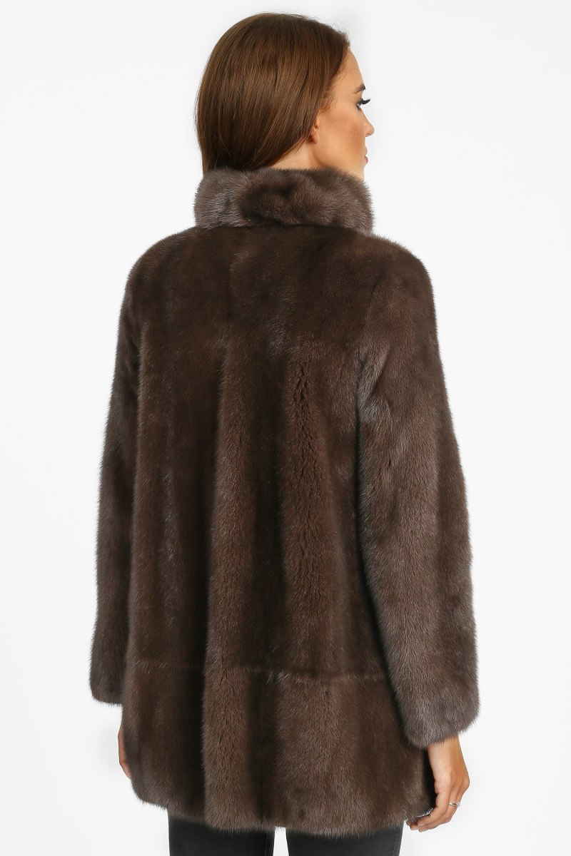 Шуба норковая коричневая