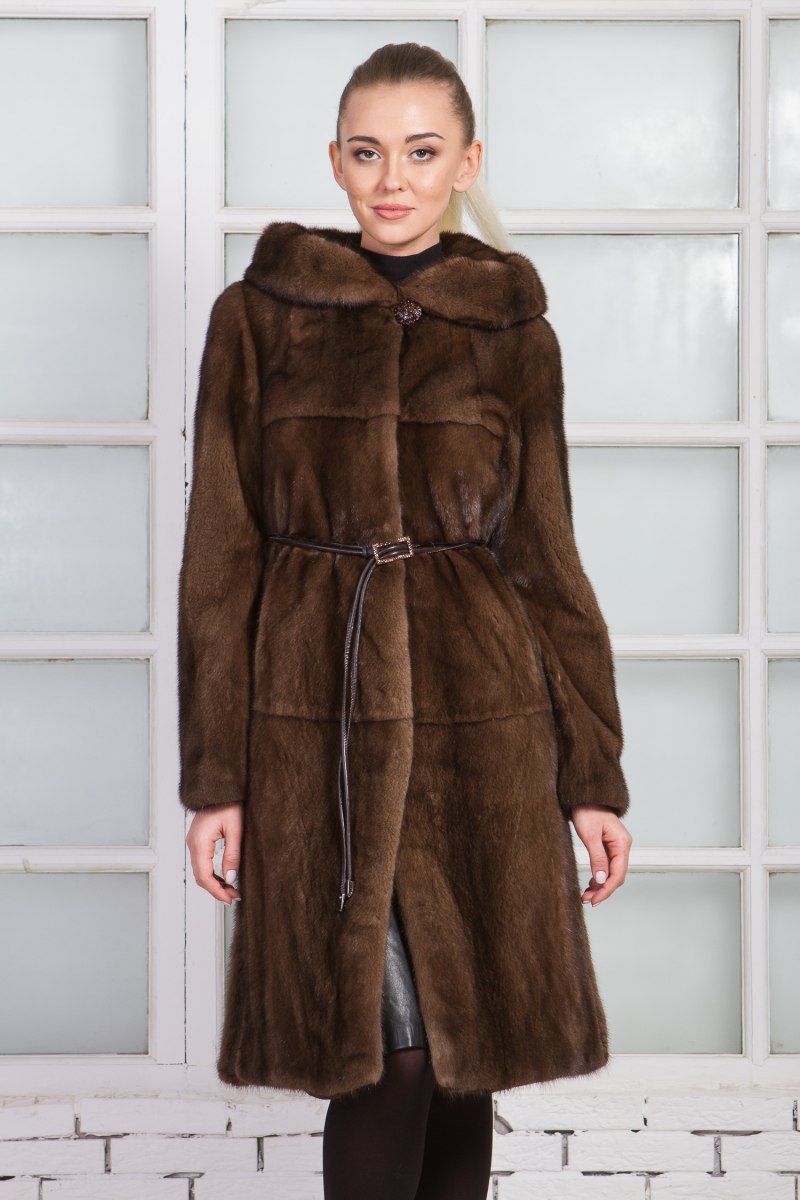 Шуба норковая Capitol коричневая