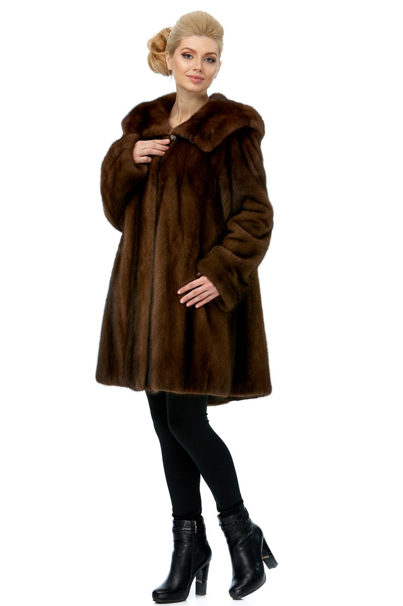 Шуба коричневая