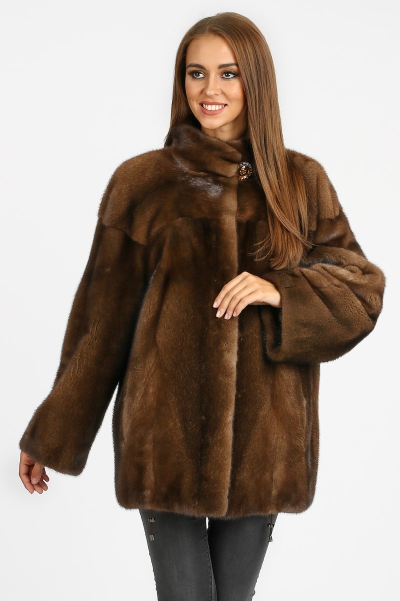 Укороченная норковая шуба