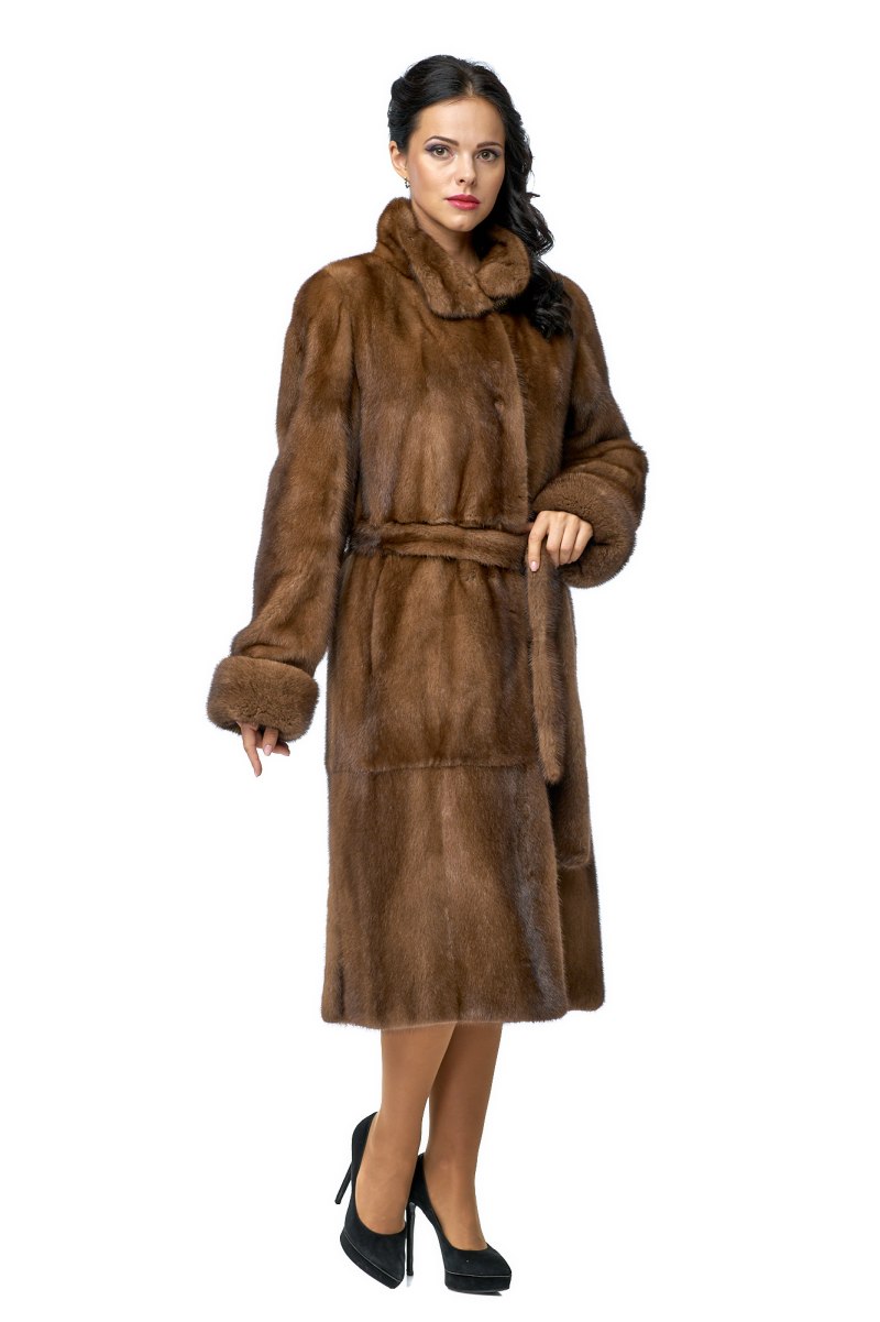 Шуба норковая коричневая