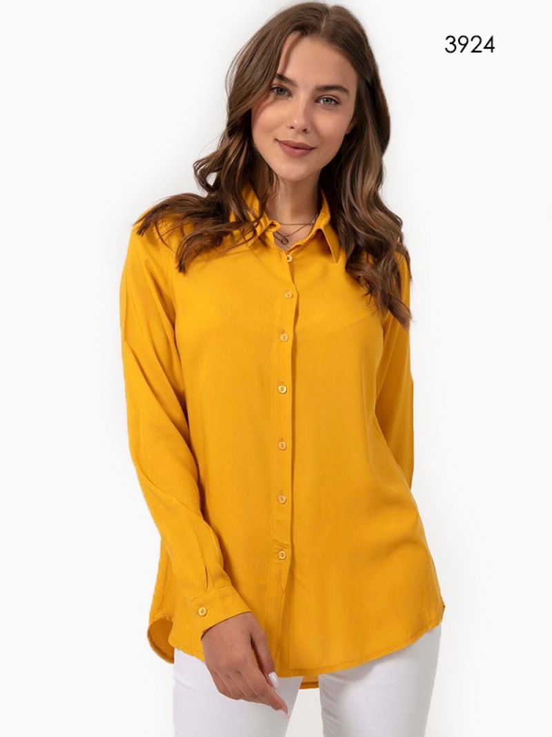 Рубашка горчичного цвета