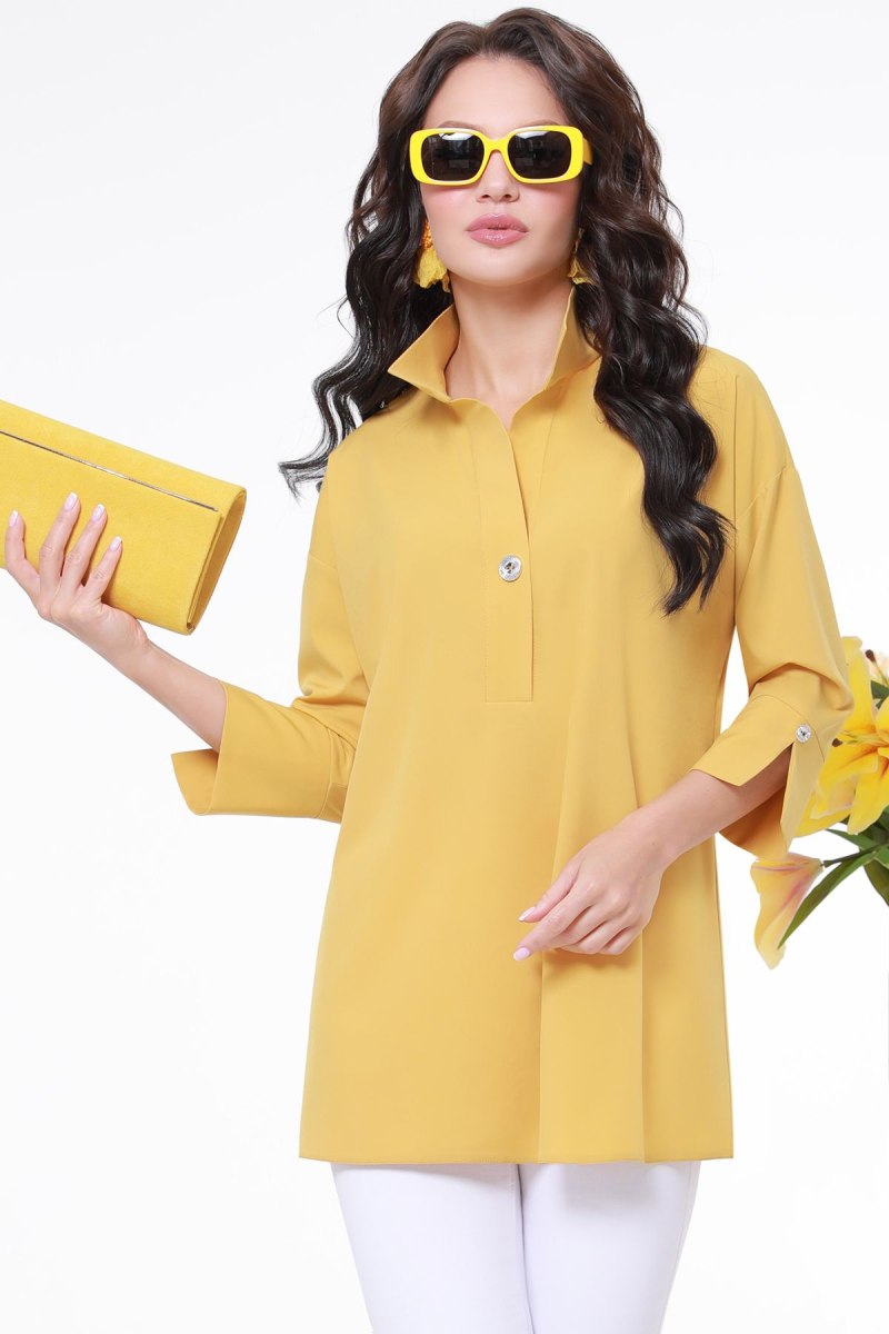Горчичная блузка