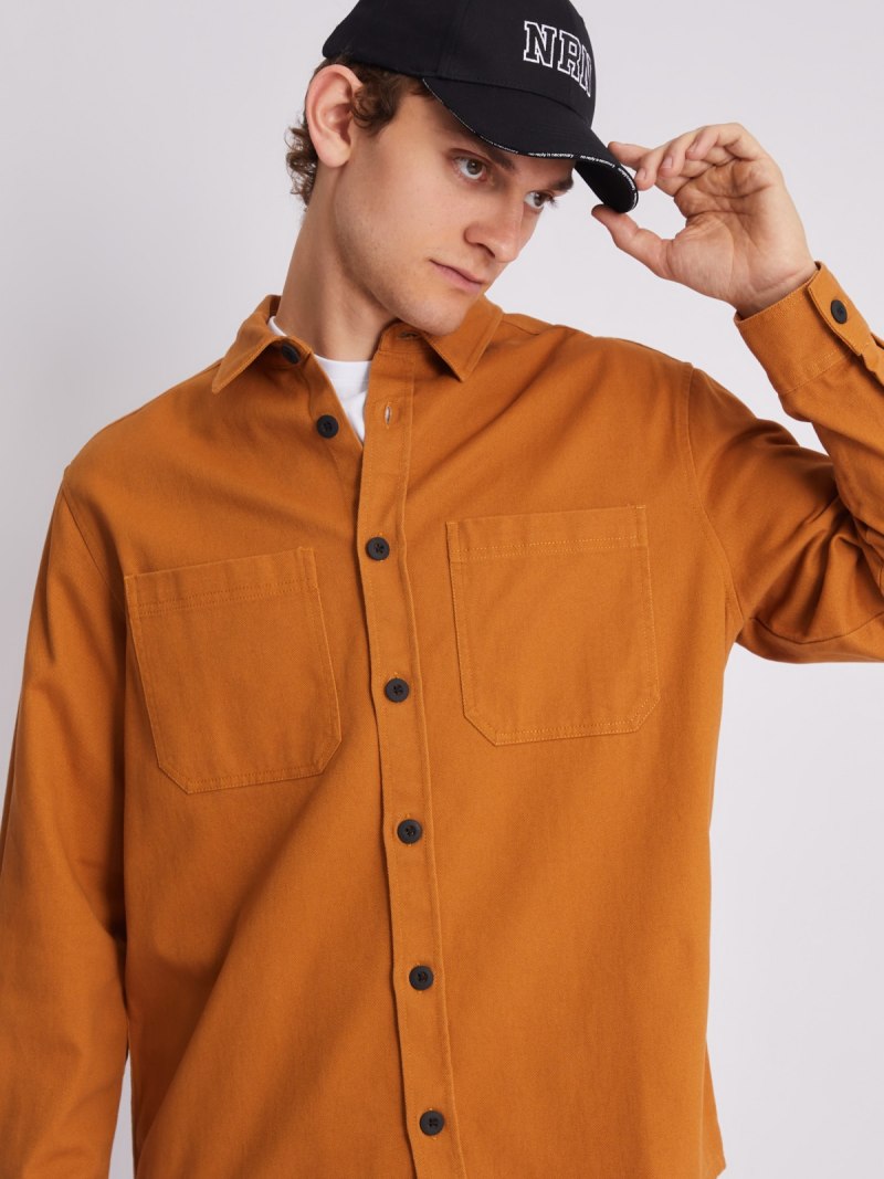 Рубашка горчичного цвета