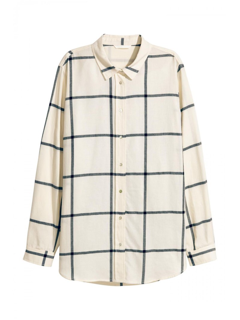 Бежевая рубашка h%m