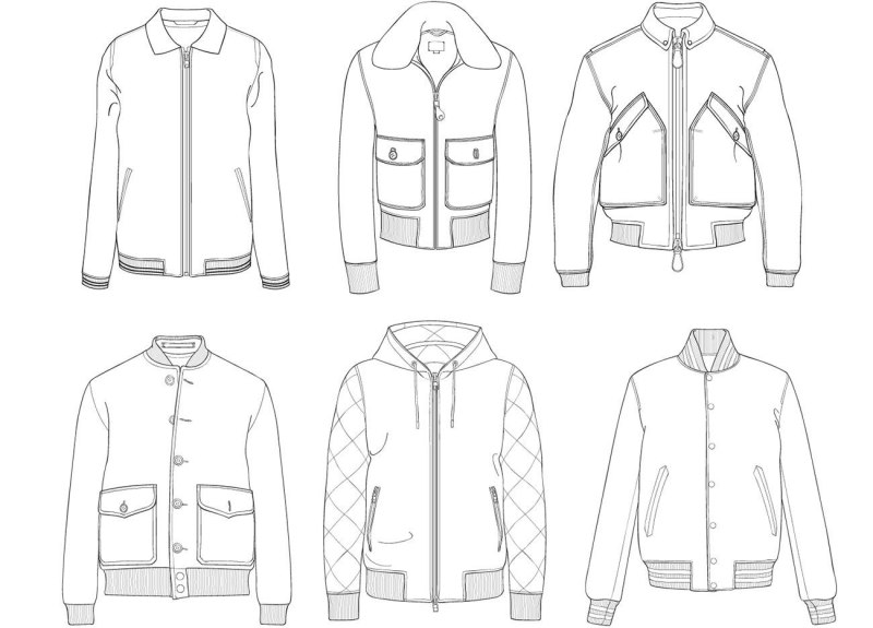 Мужские ветровки эскизы