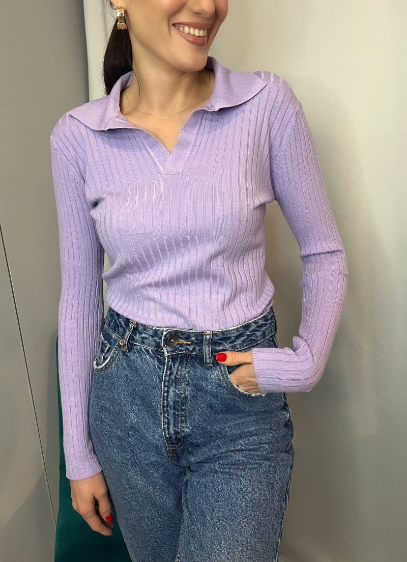 Лавандовая кофта