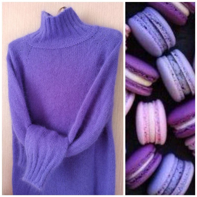 Свитер лавандового цвета
