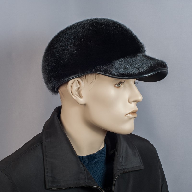 Норковая бейсболка мужская