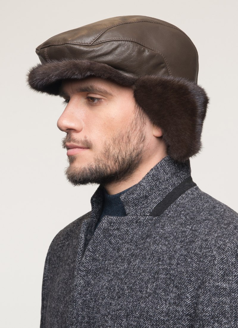 Норковая кепи мужская