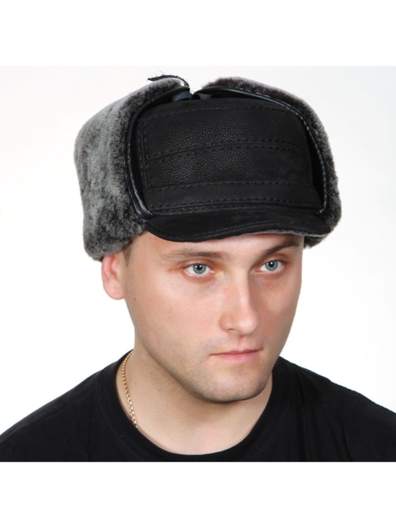 Меховая кепка мужская