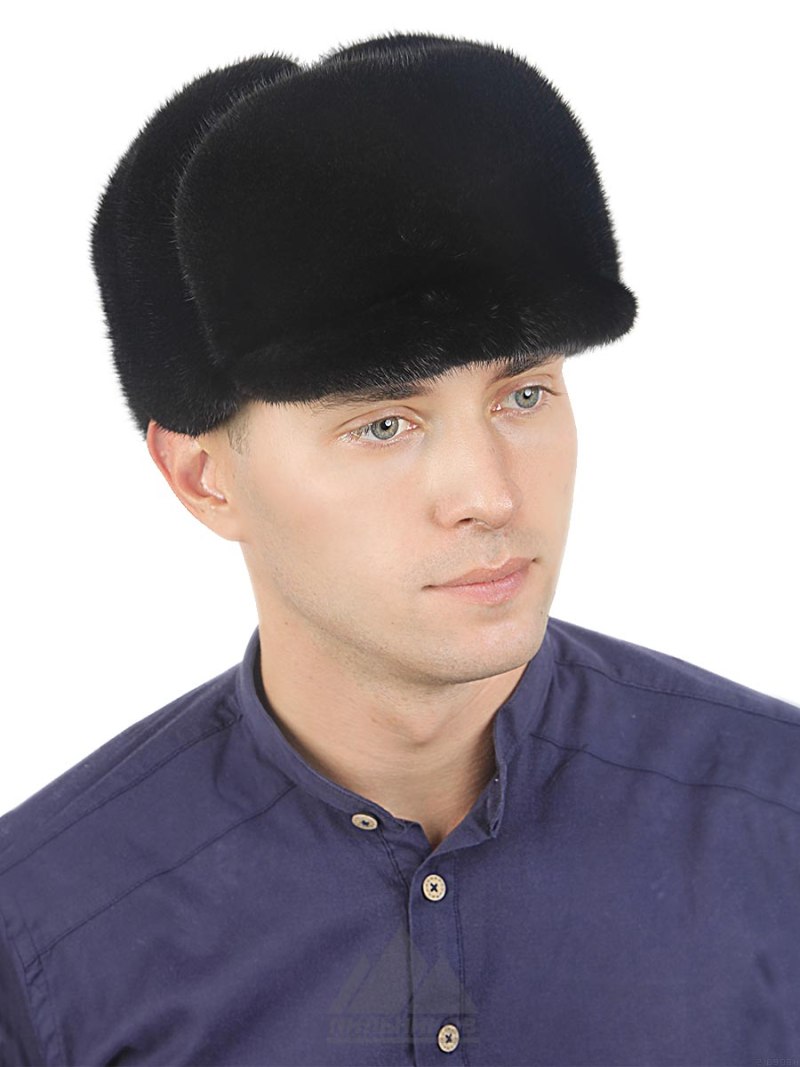 Замшевая кепка ушанка мужская Гирольд