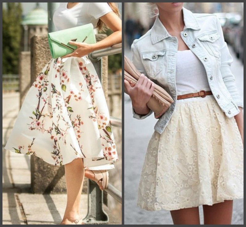 Юбка романтического стиля