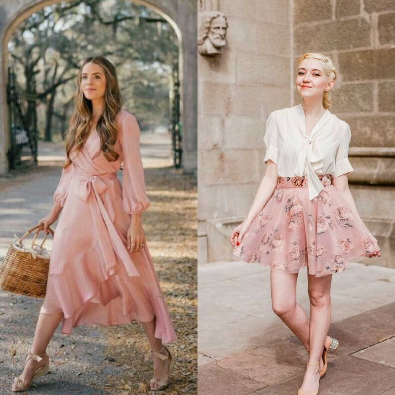 Платье в стиле романтик