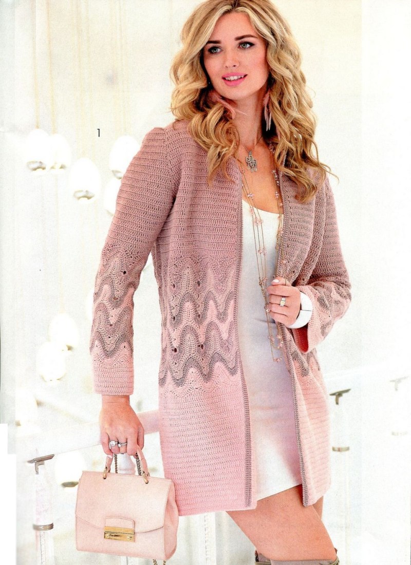 Вязаная кофта кардиган