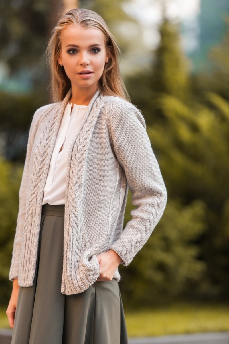 Кардиган женский спицами