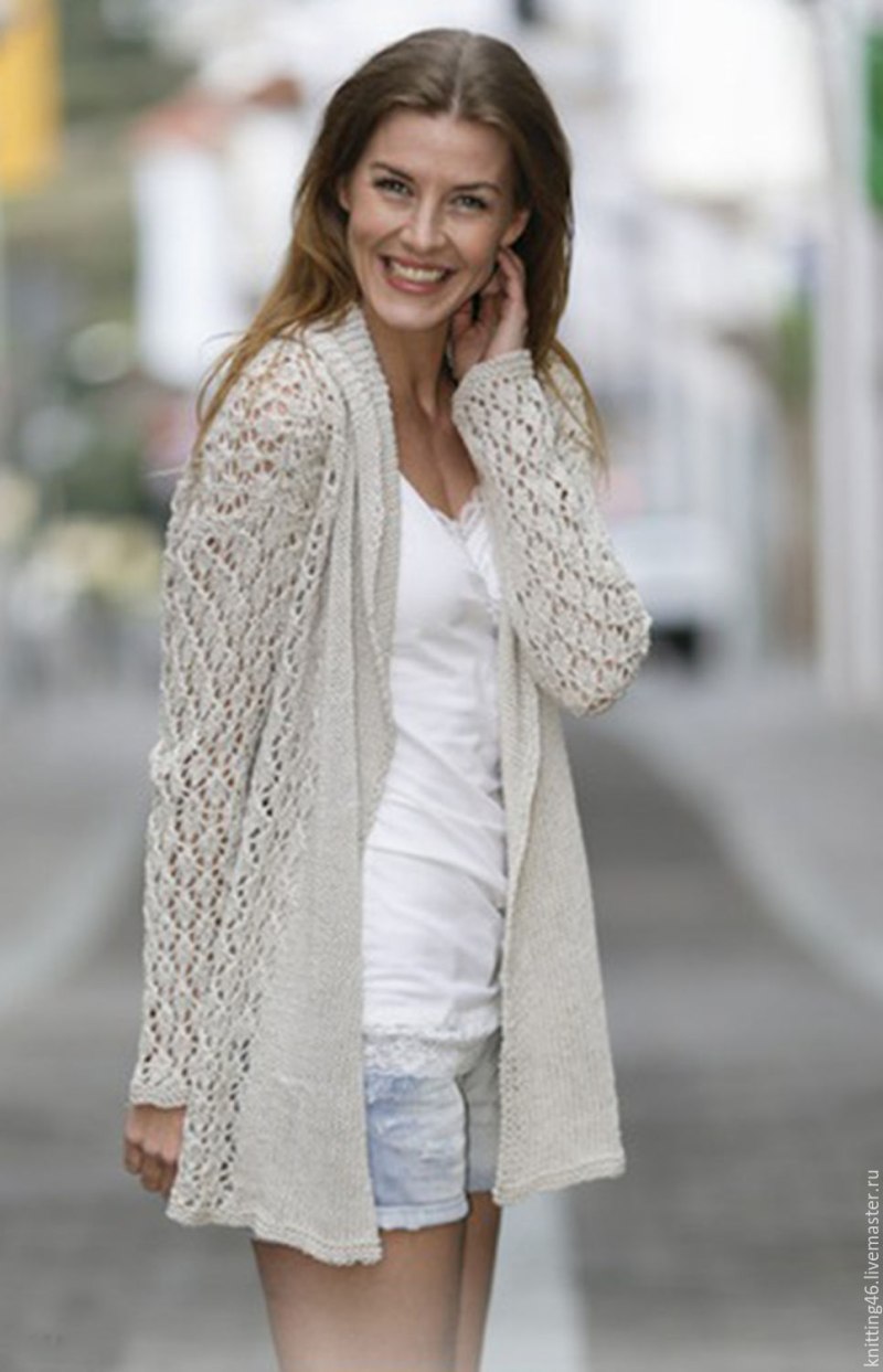 Ажурный кардиган Дропс