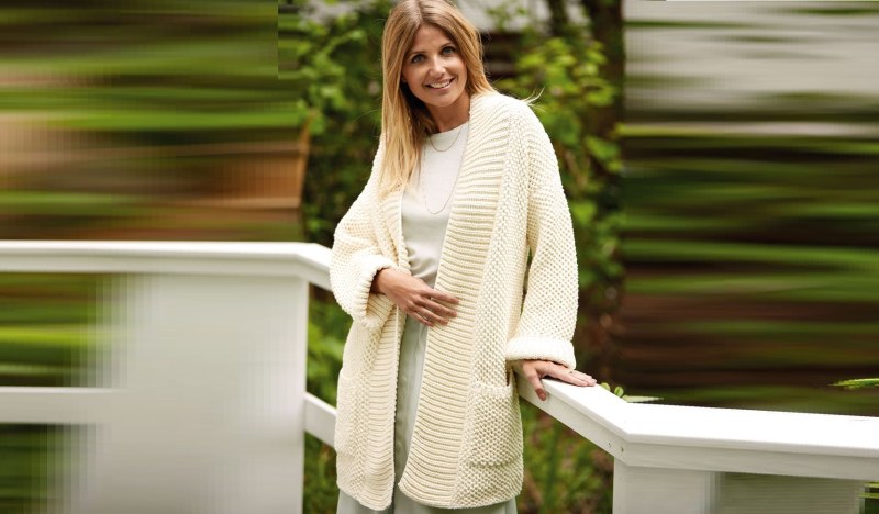 Белый кардиган *Heine Crochet Cardigan*