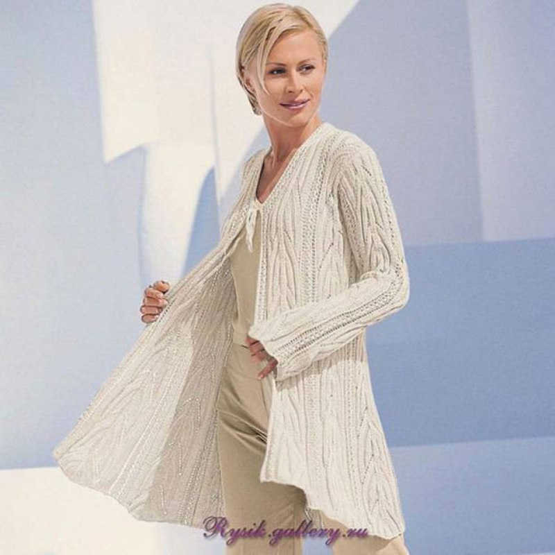 Летний кардиган спицами