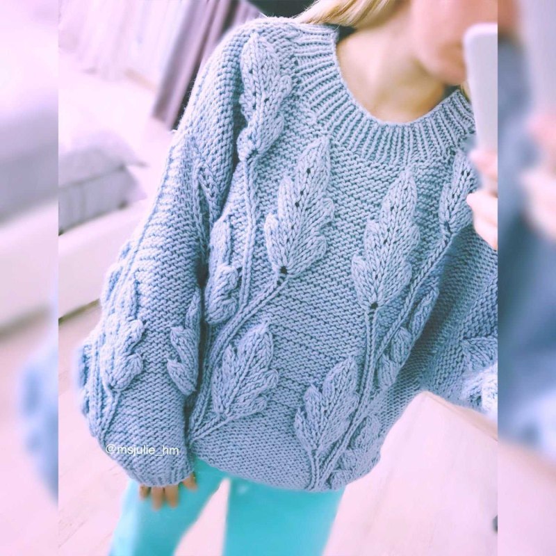 Джемпер с листиками