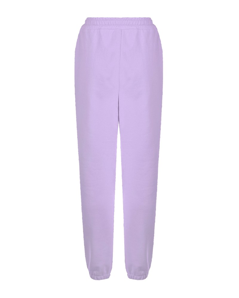 Лиловые трикотажные брюки