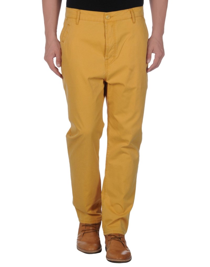 Брюки чиносы мужские желтые