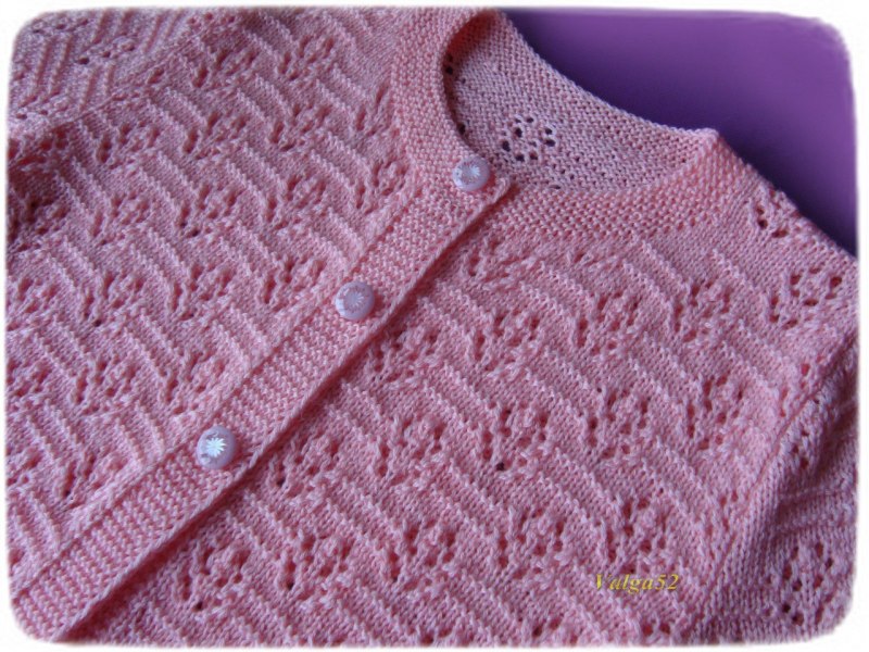 Узор для кофточки спицами для девочки