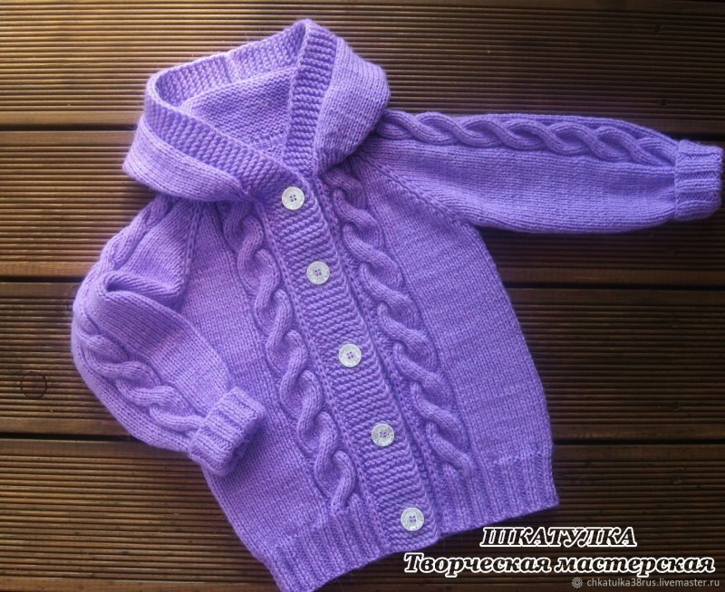 Детская кофточка спицами для девочки
