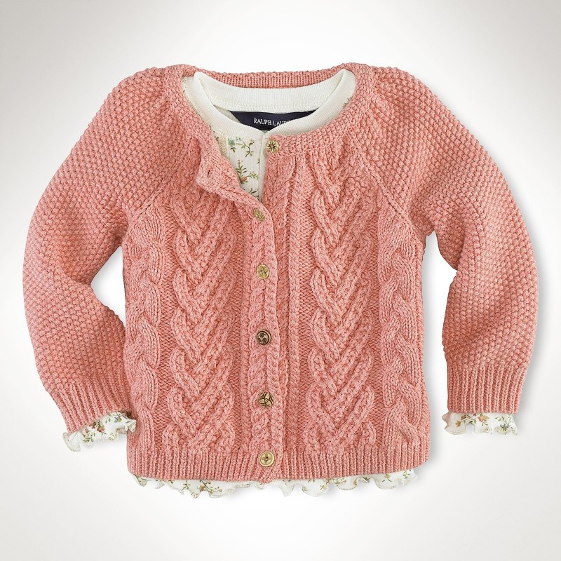 Детская вязаная кофта для девочки