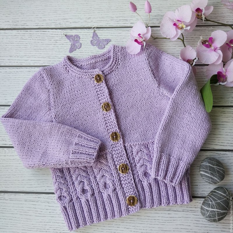 Детская кофта спицами для девочки