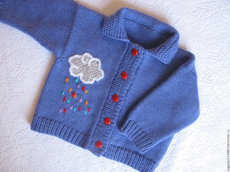 Вязаные кофты для малышей