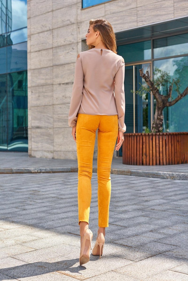 Жёлтые брюки женские