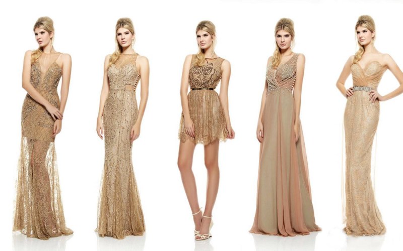 Золотое платье на выпускной