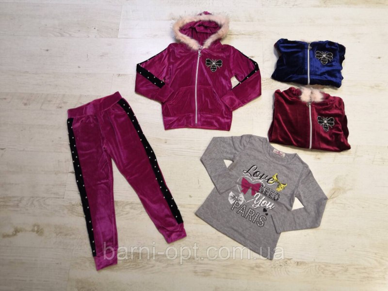 Велюровый костюм тройка