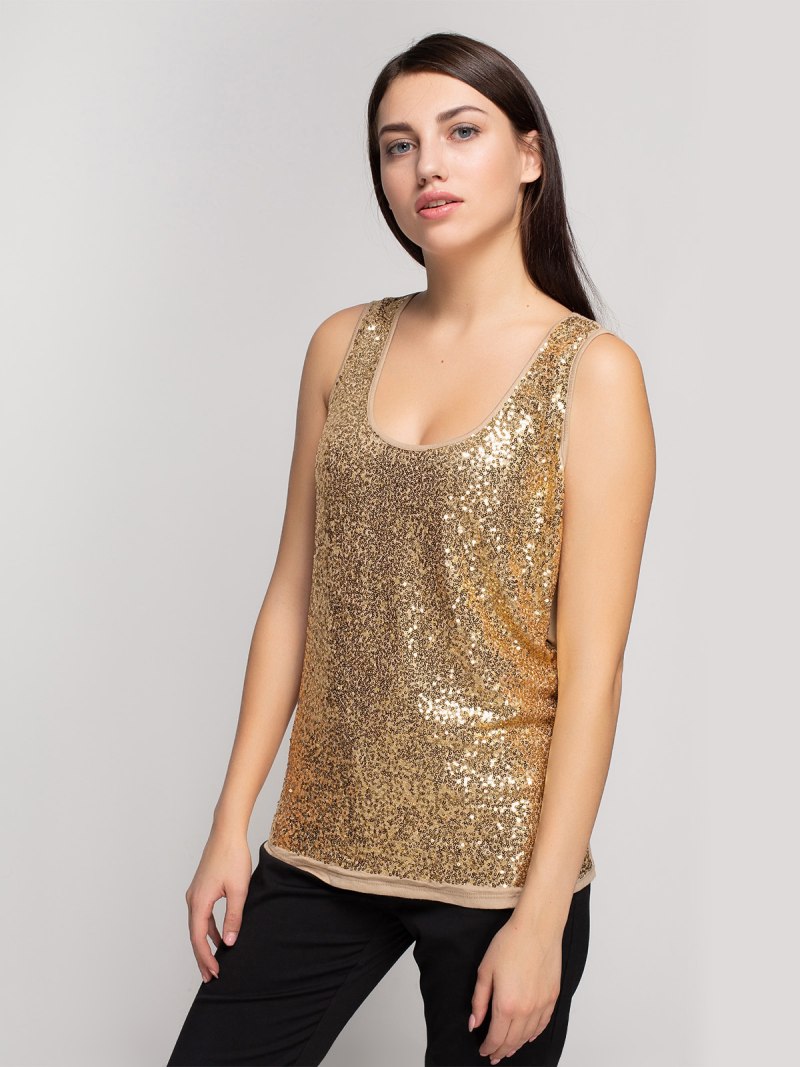 Футболка золотого цвета женская