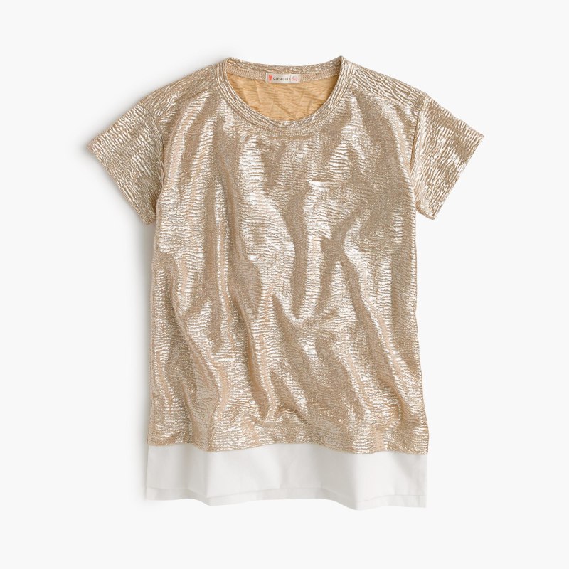 Футболка золотого цвета для девочки