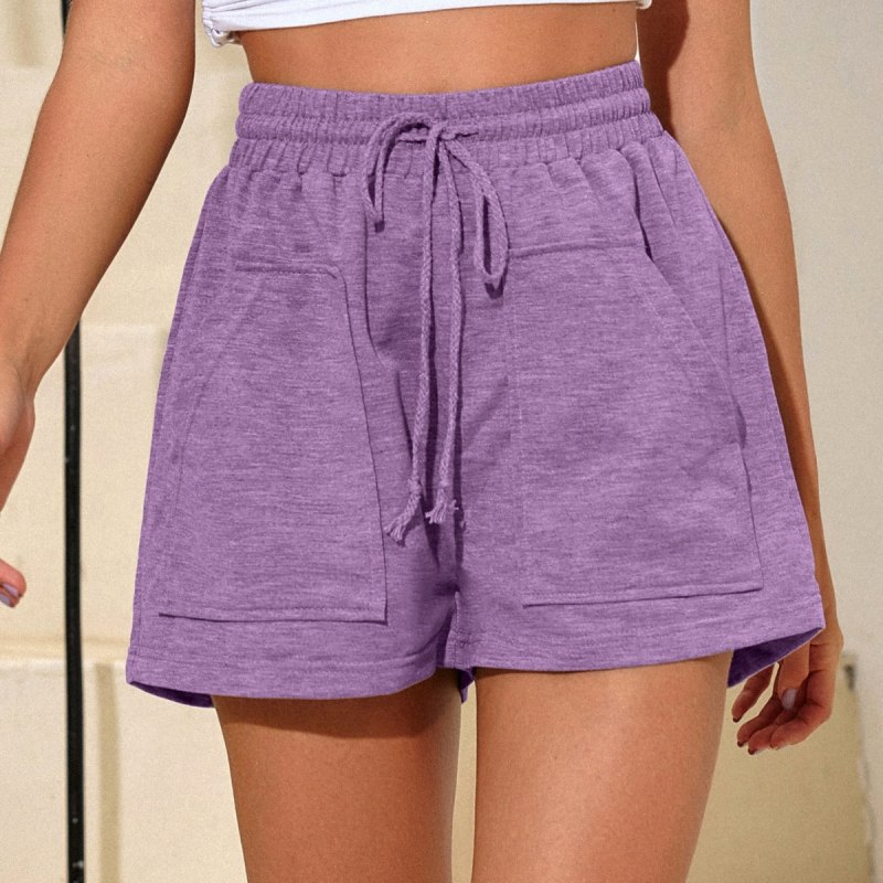 Сиреневые шорты с чем носить