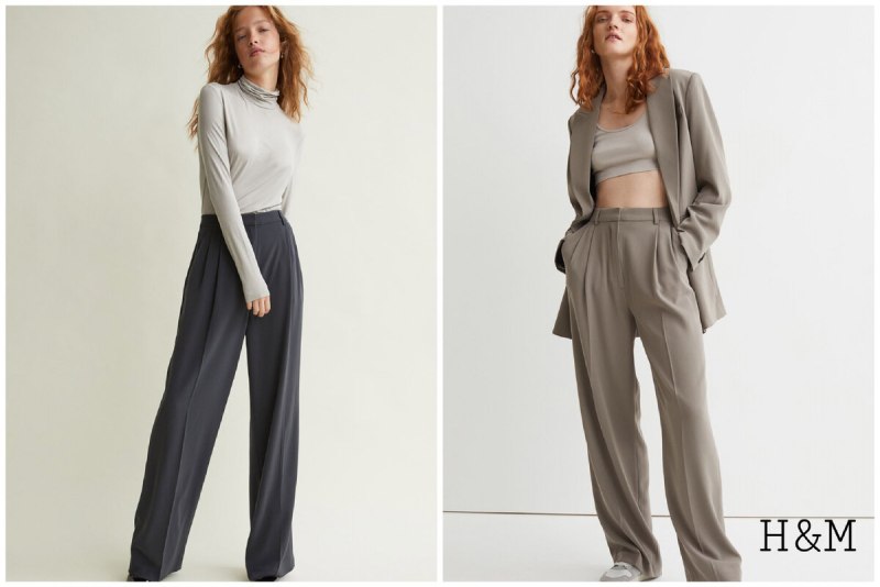 Широкие штаны осень 2022 тренд купить