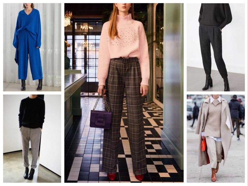 Укороченные брюки женские трикотажные